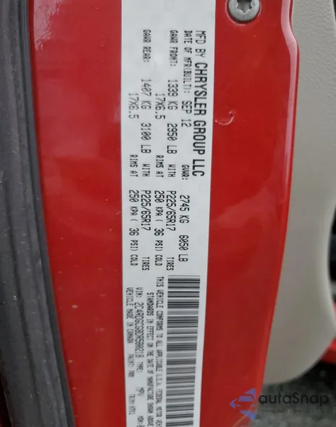 2013 Dodge Grand Caravan Sxt from USA, damaged, VIN 2C4RDGCG8DR580218